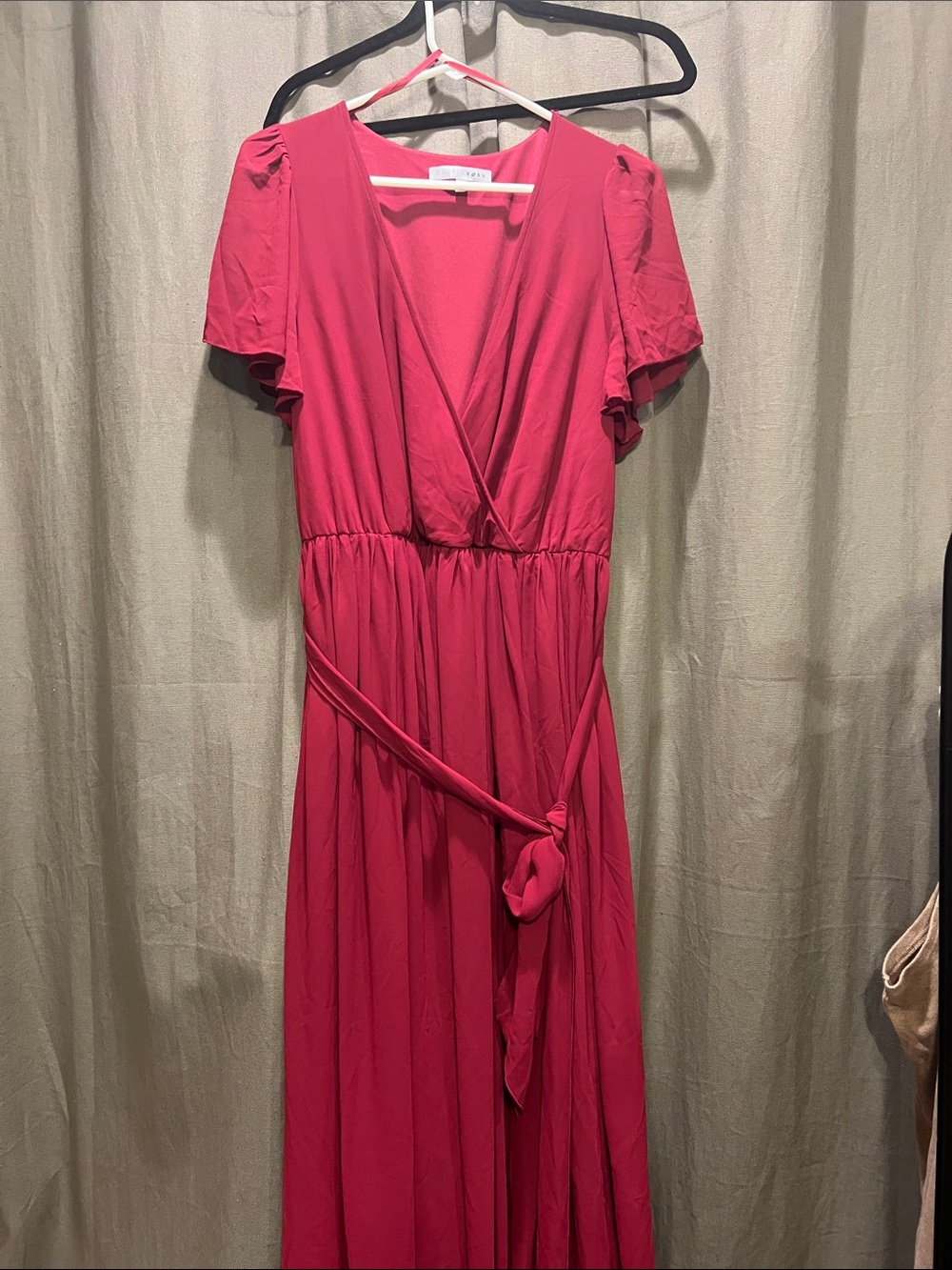 Baltic Born Red Wrap Maxi Dress